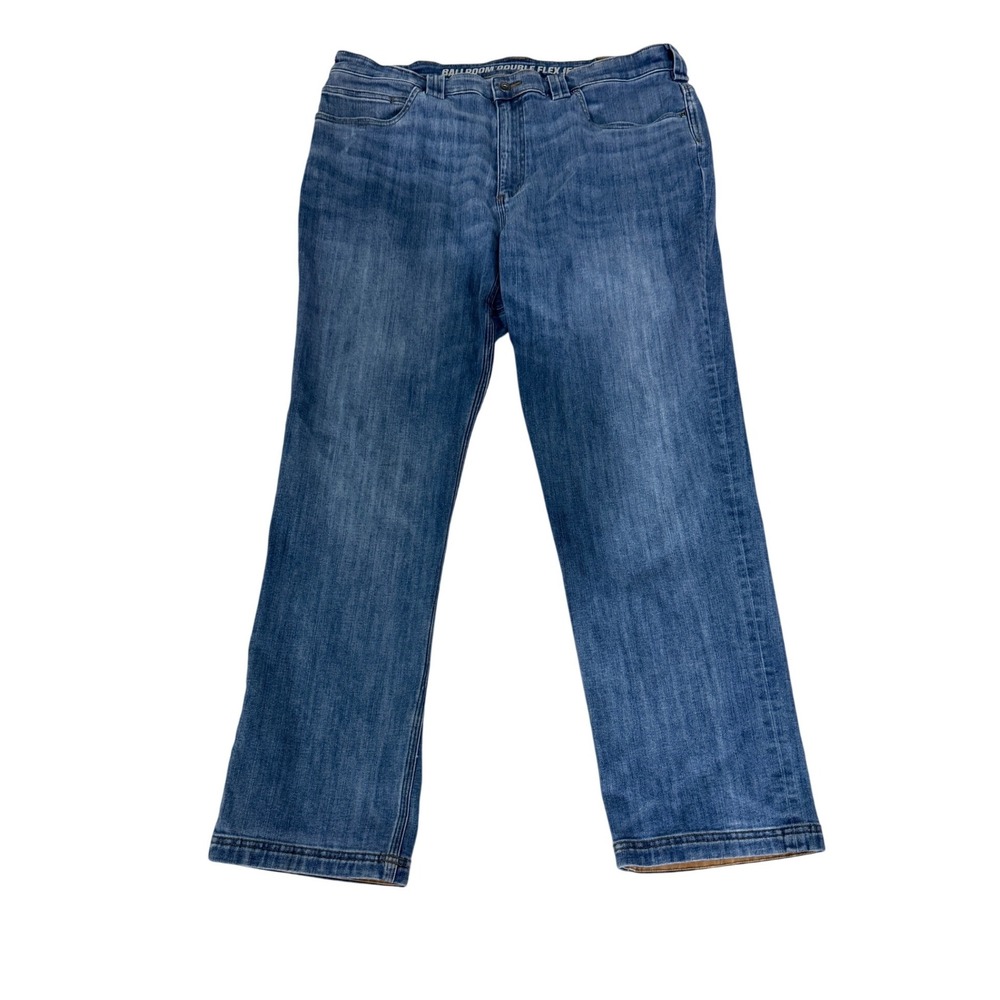 2 Pair Duluth Trading Co Mens Ballroom Relaxed Fit Jeans Blue Work Pants 38x32 - Picture 10 of 10